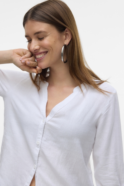Vero Moda vmlinn ls v-neck shirt wvn noos